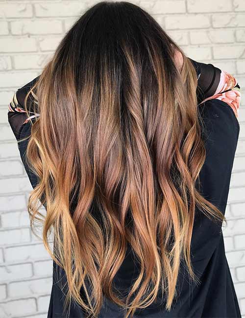 Golden brown hair color