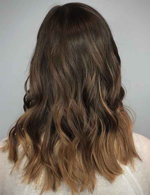 Beige blonde balayage hair color