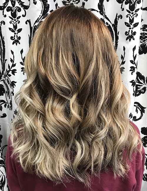 Ash blonde balayage hair color