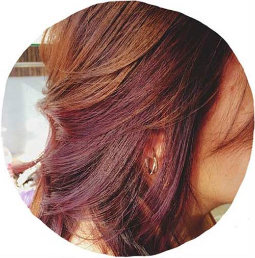 Chocolate cherry brown hair color