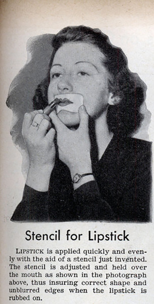 Lip stencils become a part of the history of lipsticks in 1920