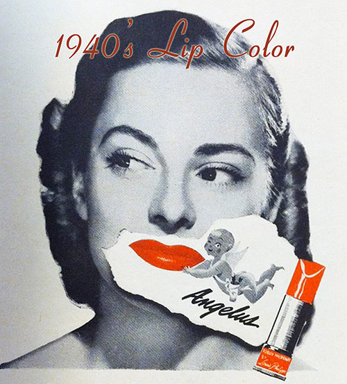History of lipstick colors in the 1940s
