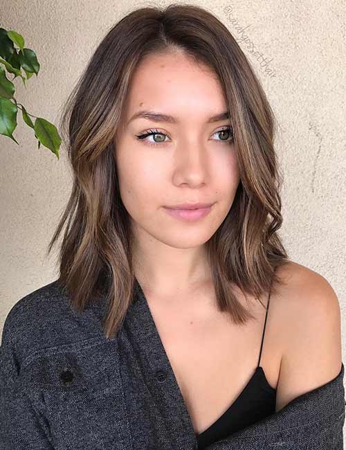 Medium brown hair color