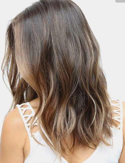 Medium golden brown hair color