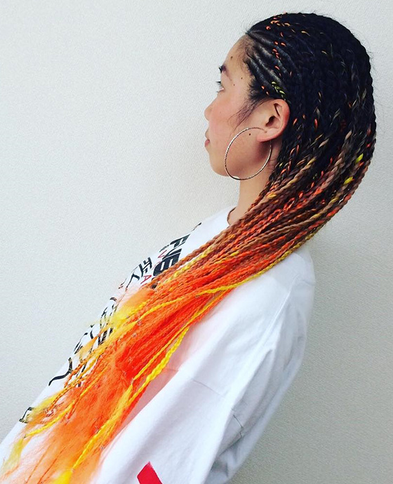 Inferno cornrows braids hairstyle