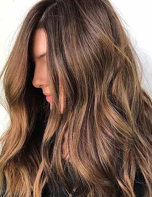 Caramel brown hair color