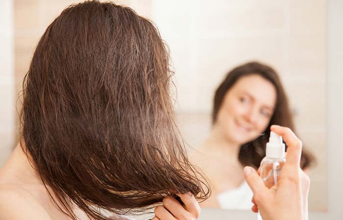 Straighten hair naturally with a milk spray