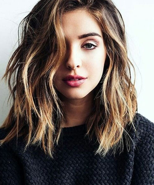 Edgy ombre long bob hairstyle