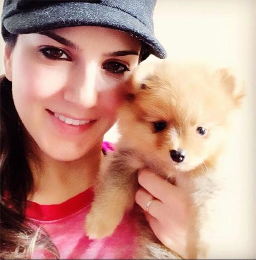 Sunny Leone the animal lover without makeup