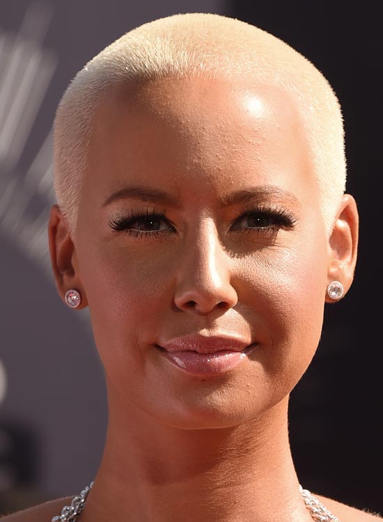 Amber Rose's almost-bald hairstyle for bold bald