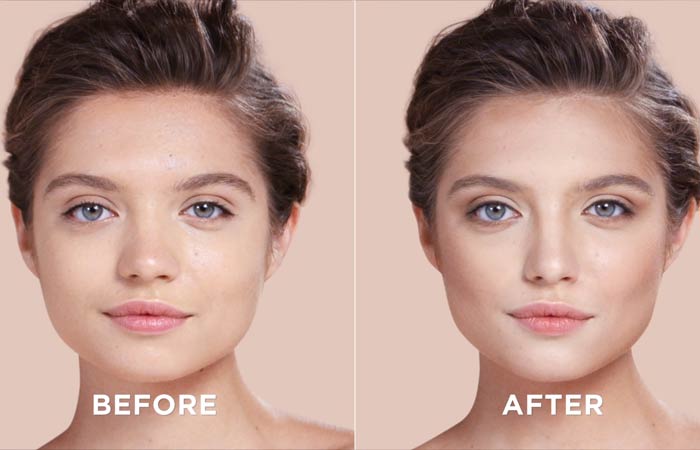Final result of contouring of a square face