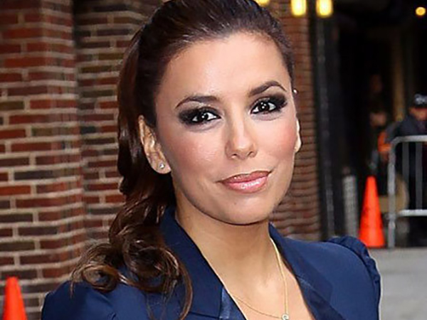 Eva Longoria with too much eyeshadow in makeup mistakes