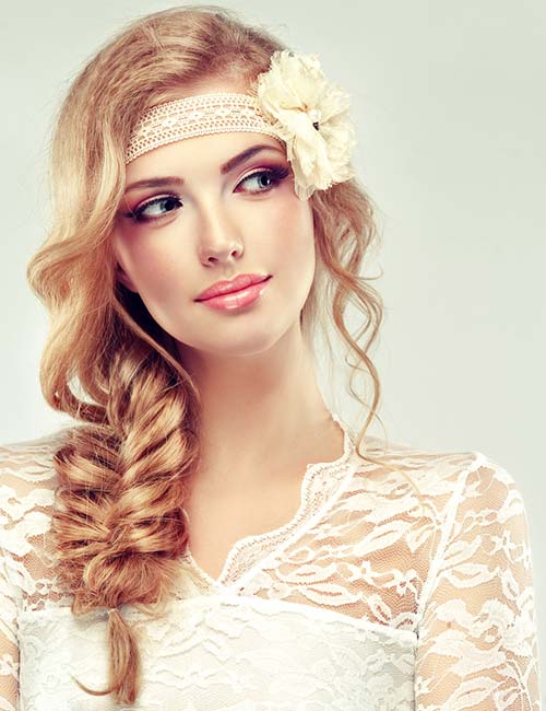 Boho braids curly long hairstyle