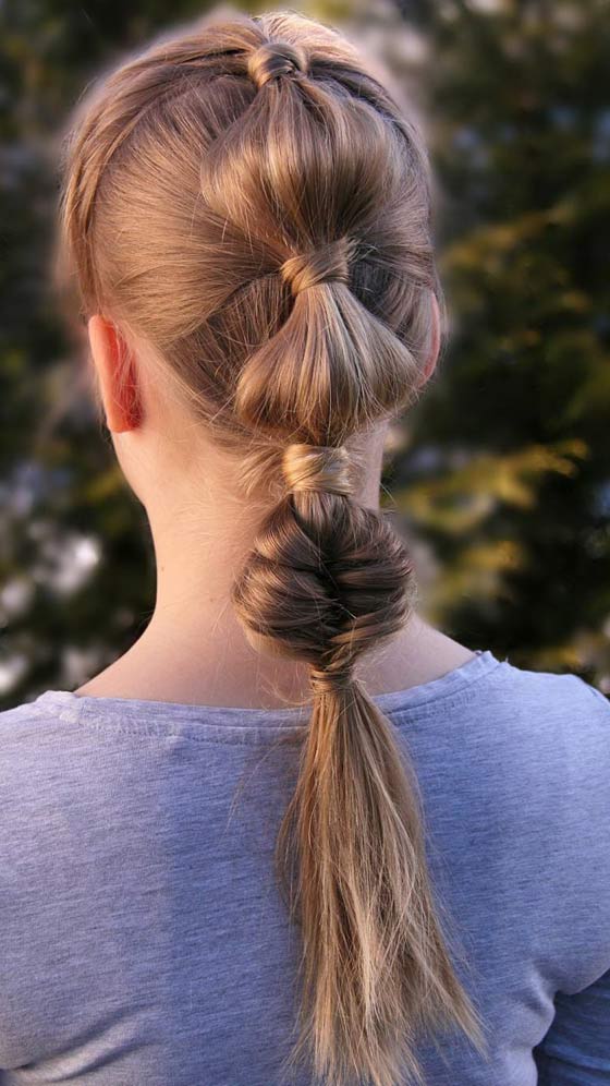 Bubble braid for little girls