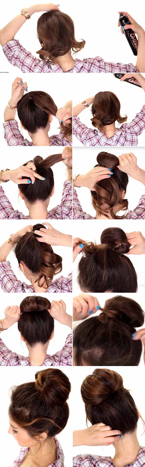 How to do a bubble top knot