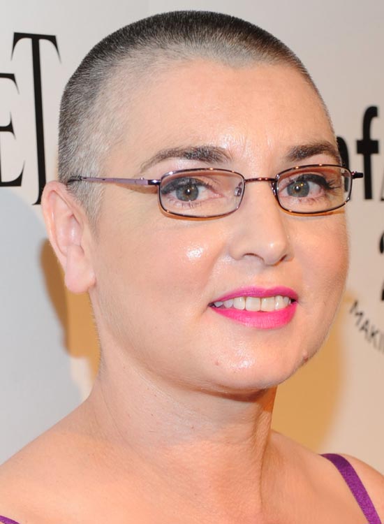 Sinead O'Connor's buzz cut bold bald and beautiful hairstyle