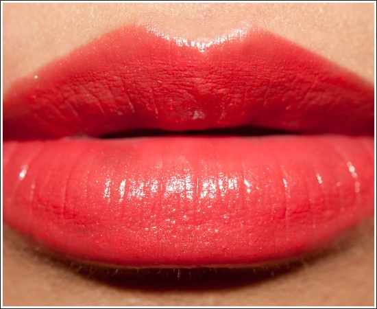 Coral lipstick shade