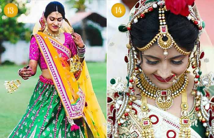 Beautiful Indian Gujarati bridal looks 1 and 2