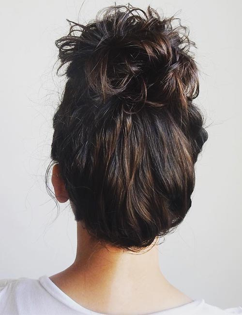 Mom bun hairstyle