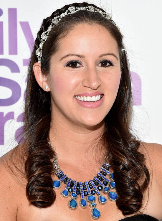 Headband with spiral edgy curls as bridal hairstyle for curly hair