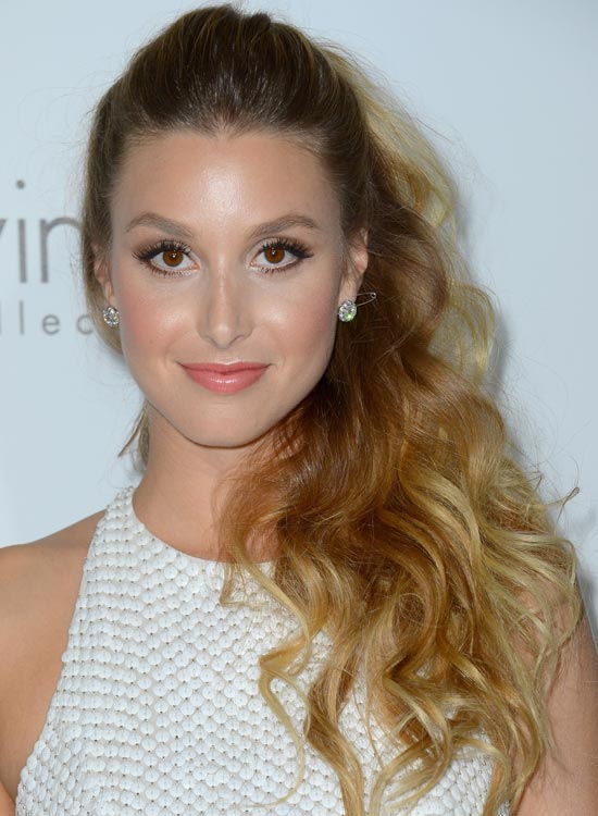 High voluminous pony with pouf and ombre wave hairstyle for wedding season