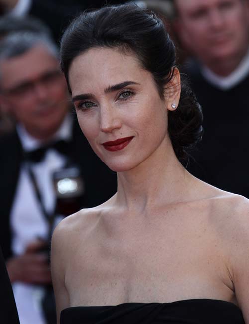 Jennifer Connelly's low bun hairstyle