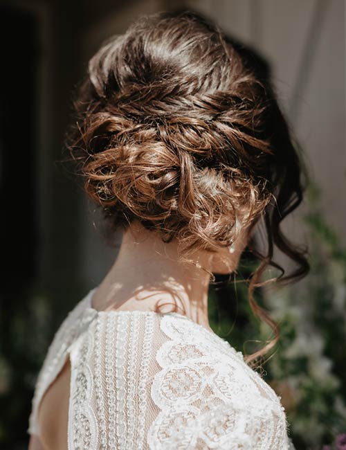 Juliet updo bun hairstyle for long hair