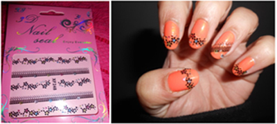 Lace nail art stickers