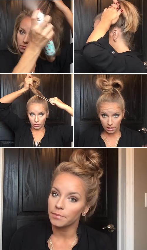 How to do a loose messy top knot