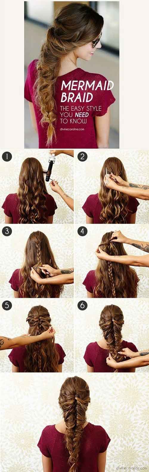 Steps to creating mermaid braid