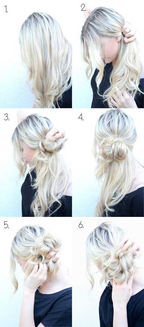 Messy low side bun