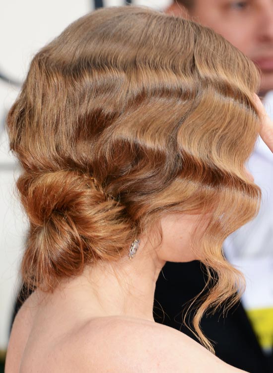 Low knot twisted bun for medium-length hair