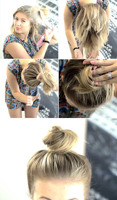 How to do a messy top knot