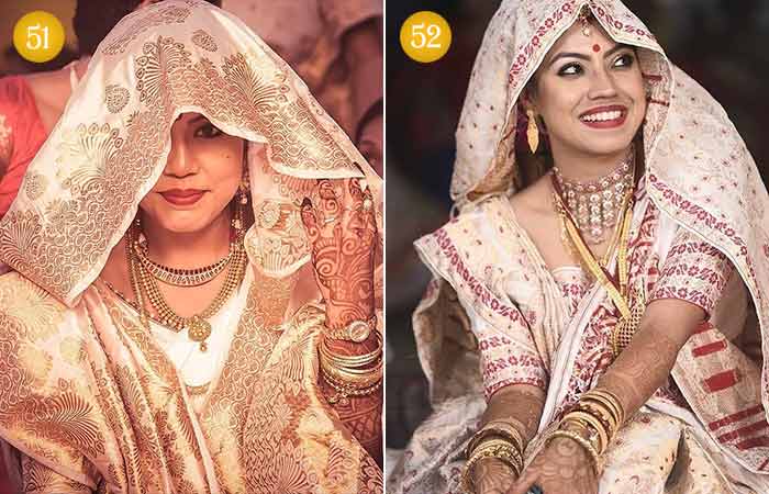 Assamese brides 3 and 4 beautiful Indian bridal look