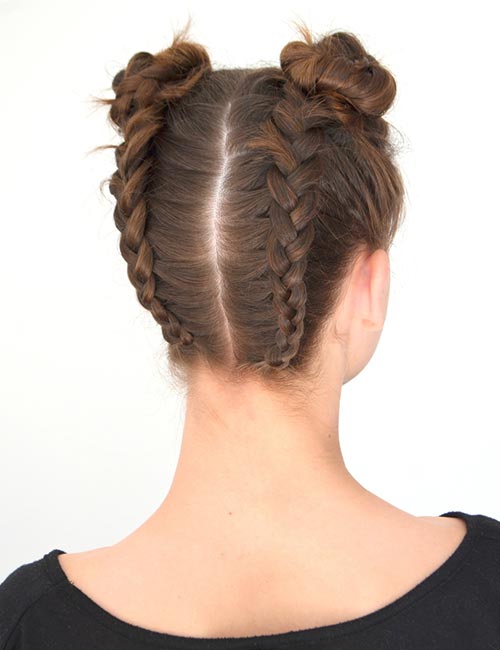 Reverse Braided Buns