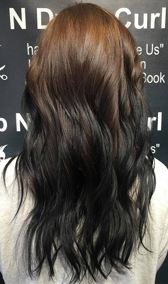 Reverse ombre on U-cut hair for simple yet elegant look