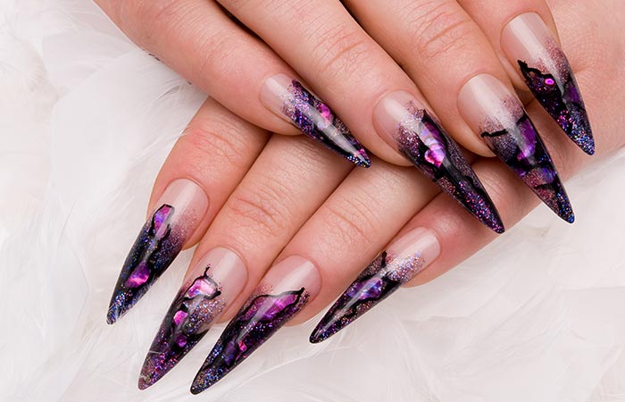 Stiletto-shaped nails