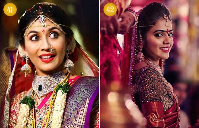 Beautiful Indian Telugu bridal makeup looks 1 and 2
