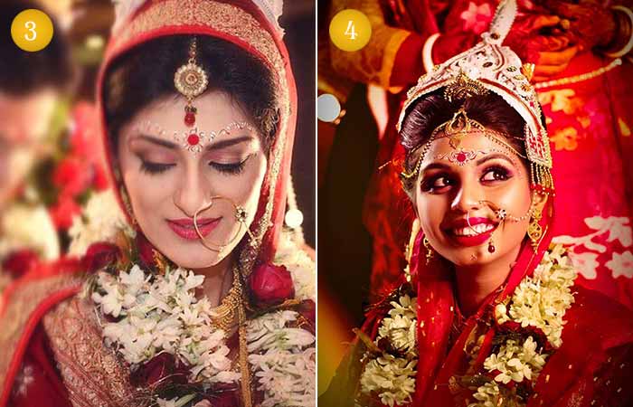 Beautiful Indian Bengali bridal looks