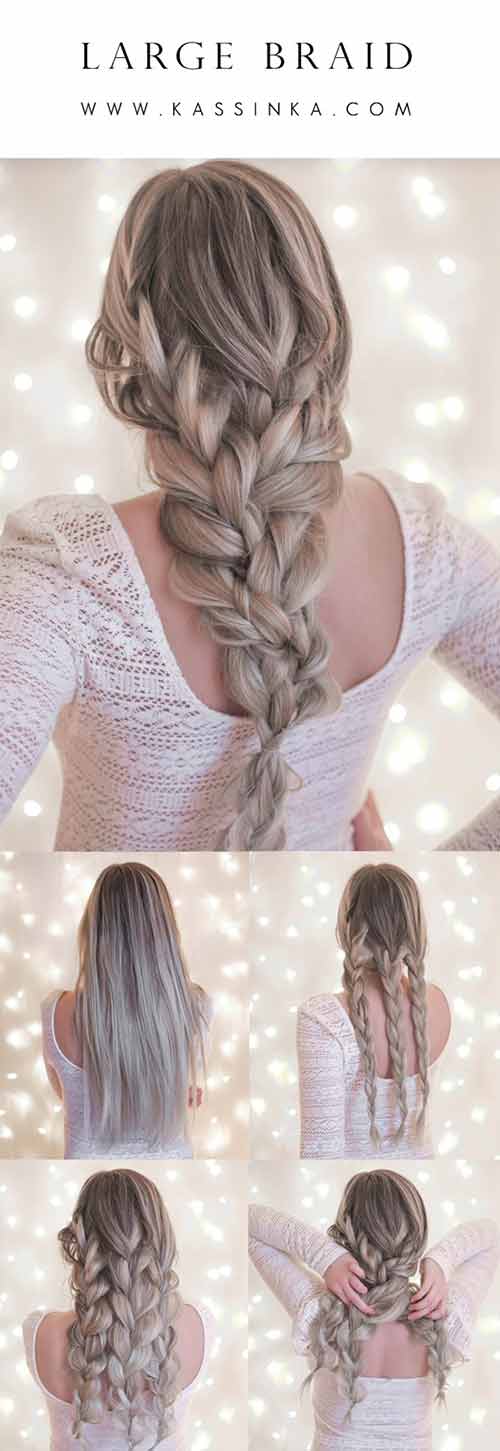 Large braids for girls