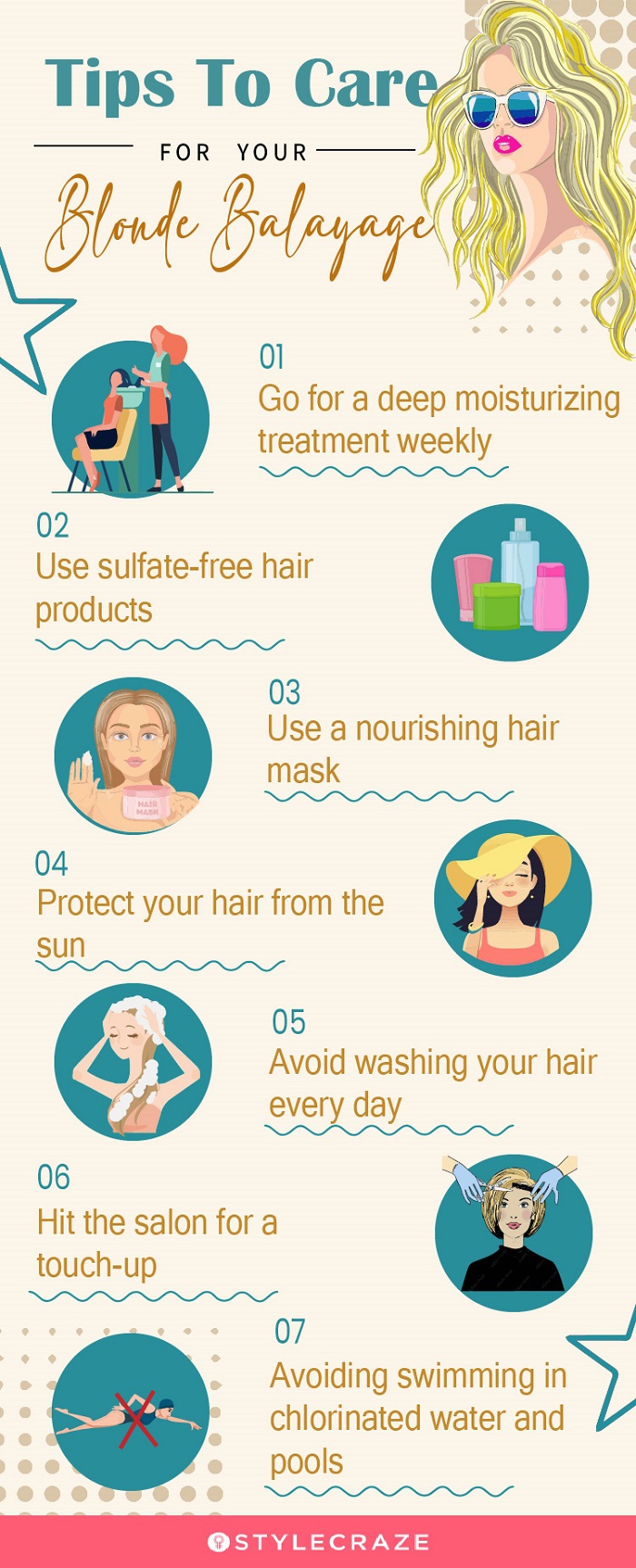 tips to care for your blonde balayage [infographic]