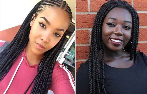 Traditional black braids wedding hairstyle for black women