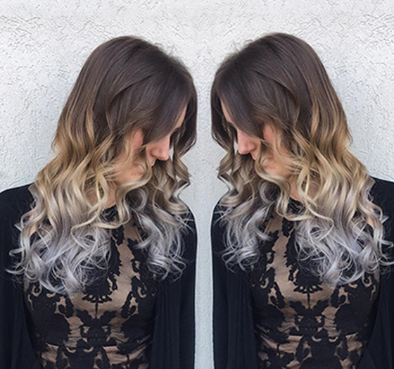 A unique triple toned ombre curls you must try today