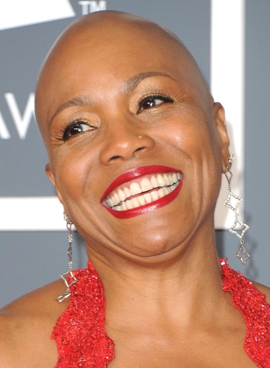 Dee Dee Bridgewater's ultimate bold bald and beautiful hairstyle