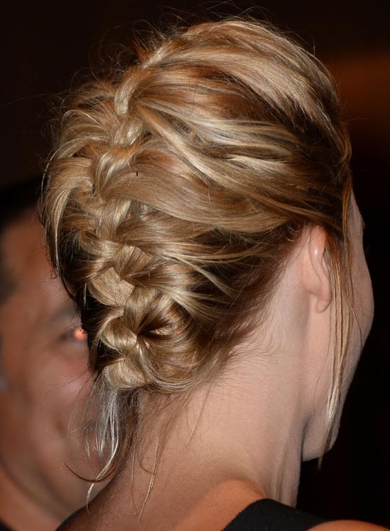 French braid hairstyle for medium-length hair