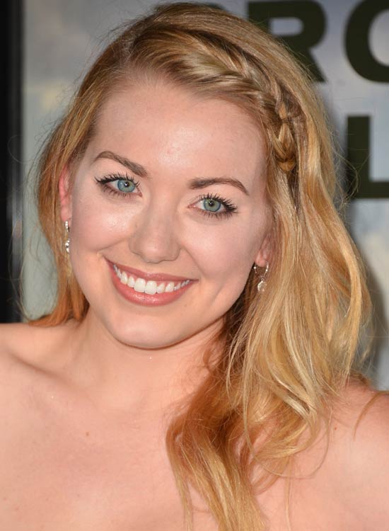 Wavy blonde hair edgy hairstyle